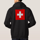 Gepersonaliseerde Zwitserland vlag Schweiz Zwitser Hoodie (Achterkant)