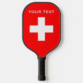 Gepersonaliseerde Zwitserland vlag Schweiz Zwitser Pickleball Paddle