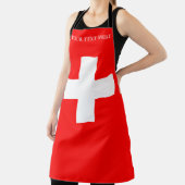 Gepersonaliseerde Zwitserland vlag Schweiz Zwitser Schort (Insitu)