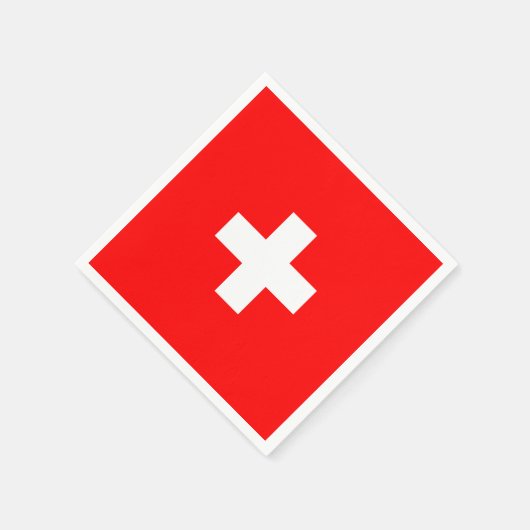 Gepersonaliseerde Zwitserland vlag Schweiz Zwitser Servet (Hoek)