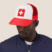 Gepersonaliseerde Zwitserland vlag Schweiz Zwitser Trucker Pet (In situ)