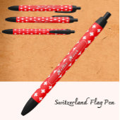 Gepersonaliseerde Zwitserse pen, Zwitserse vlag, Z Zwarte Inkt Pen
