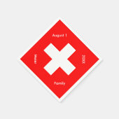 Gepersonaliseerde Zwitserse vlag Aangepast Zwitser Servet (Hoek)