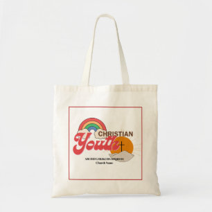 GepersonaliseerdeChristianYouthRainbowCross Canvas Tote Bag