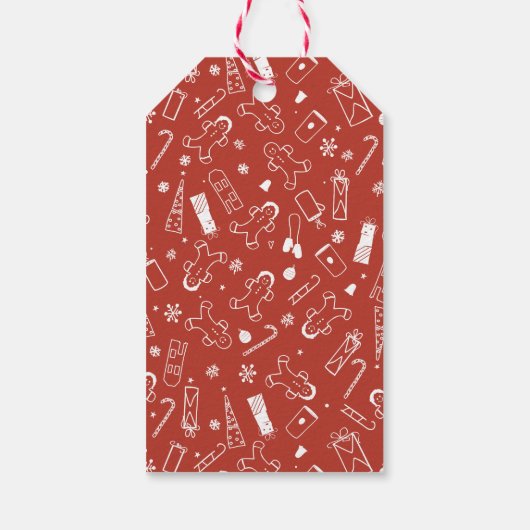 GepersonaliseerdeGingerbread Man Merry Little Chri Cadeaulabel (Achterkant)