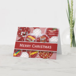 GepersonaliseerdeTeacher Merry Christmas Kaart Orn