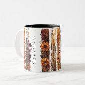 GepersonaliseerdeWildflowersMug 3 Tweekleurige Koffiemok (Voorkant links)