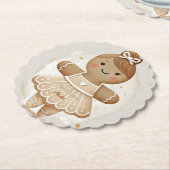 gepersonifieerd Gingerbread Ballerina Onderzetter (Gekanteld)