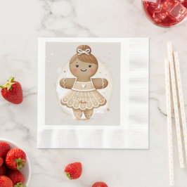 Gepersonifieerde Gingerbread Ballerina Servet