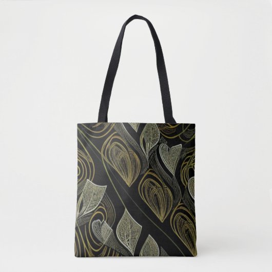 Geperst blad (schouder): tote bag (Voorkant)