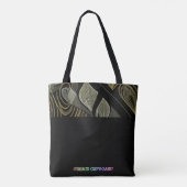 Geperst blad (schouder): tote bag (Achterkant)