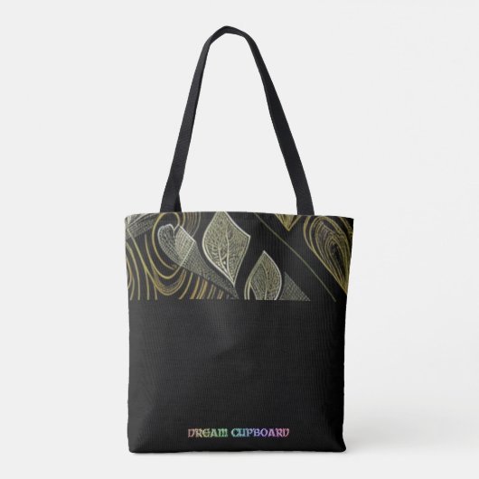 Geperst blad (schouder): tote bag (Achterkant)
