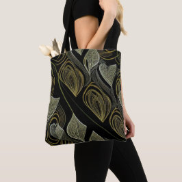 Geperst blad (schouder): tote bag