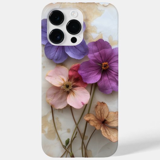 Geperst Bloemen Botanische Print Natuur Case-Mate iPhone Case (Achterkant)