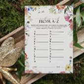 Geperst Bloemen Trouwwoorden A-Z Douche Spel