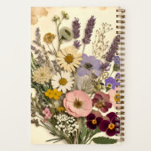  geperst bloemenboeketjournaal notitieboek (Achterkant)