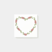  geperst bloemenhart post-it® notes (Voorkant)