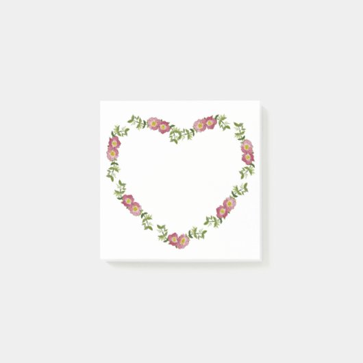  geperst bloemenhart post-it® notes (Voorkant)