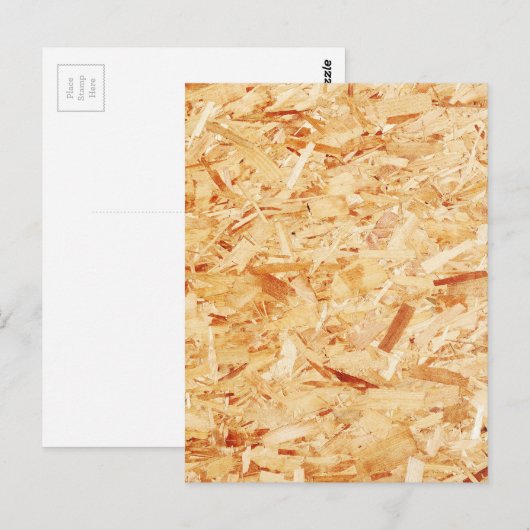 geperst hout briefkaart (Voorkant / Achterkant)