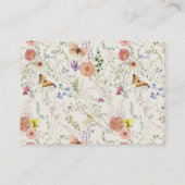 Geperst Wildflower Baby Wipe Raffle Informatiekaartje (Achterkant)