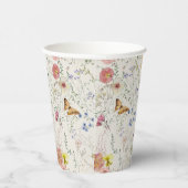 Geperst Wildflower Bloemen Vrijgezellenfeest Papieren Bekers (Rechts)