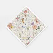 Geperst Wildflower Bloemen Vrijgezellenfeest Servet (Hoek)