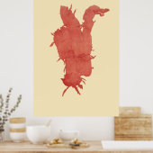 geperst zeewier origineel tweede van vier poster (Keuken)