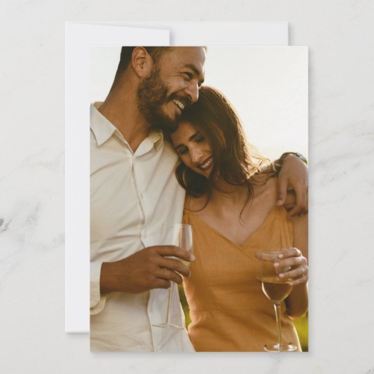 Geperste Bloem Arch Fall Wedding Save the Date (Achterkant)