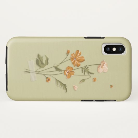 geperste bloem Case-Mate iPhone case (Achterkant (horizontaal))