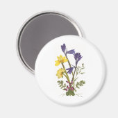 Geperste bloem Design Magneet (Voorkant / Achterkant)