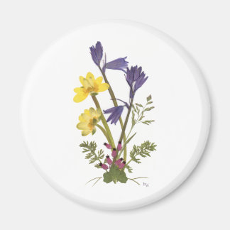Geperste bloem Design Magneet
