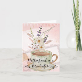 Geperste Bloem Moederdag Kaart -  stijl