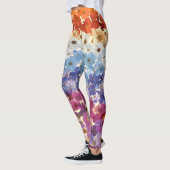  geperste bloem ombre leggings (Links)
