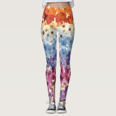  geperste bloem ombre leggings (Voorkant)