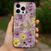 Geperste Bloem Patroon Pastel Wildflower Design Case-Mate iPhone Case