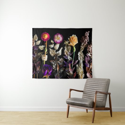 Geperste bloemen 01 wandkleed (In Situ (horizontaal))