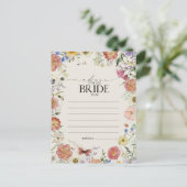 Geperste bloemen advies aan de bruid briefkaart (Staand voorkant)