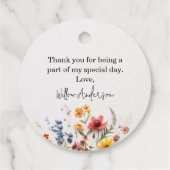 Geperste Bloemen Bruiloft Uitnodigingslabels Bedankjes Labels (Achterkant)