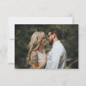 Geperste bloemen en foto save the date (Achterkant)