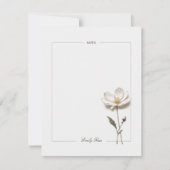 Geperste bloemen gepersonaliseerde stijlvolle noti notitiekaartje (Voorkant)