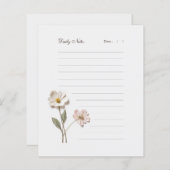 geperste bloemen gevoerd briefpapier (Voorkant / Achterkant)