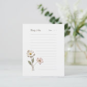 geperste bloemen gevoerd briefpapier (Staand voorkant)