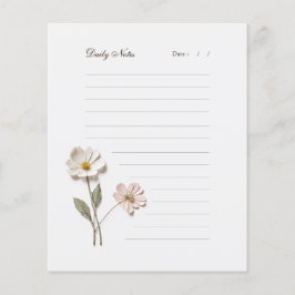 geperste bloemen gevoerd briefpapier