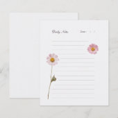 geperste bloemen gevoerd briefpapier (Voorkant / Achterkant)