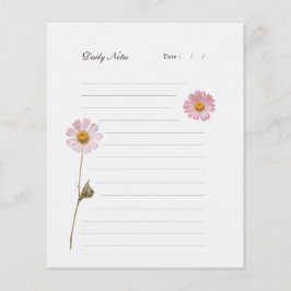 geperste bloemen gevoerd briefpapier