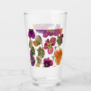 geperste bloemen glas