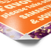 geperste bloemen ombre bruiloft gunsten teken foto afdruk (Hoek)