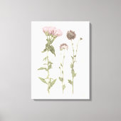 Geperste bloemen - Roze Canvas Afdruk (Voorkant)