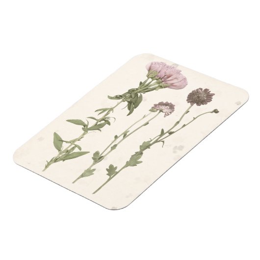 Geperste bloemen - Roze Magneet (Linkerzijde)