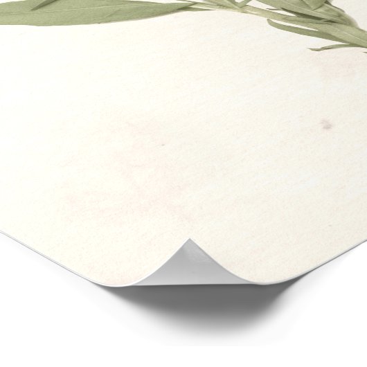 Geperste bloemen - Roze Poster (Hoek)